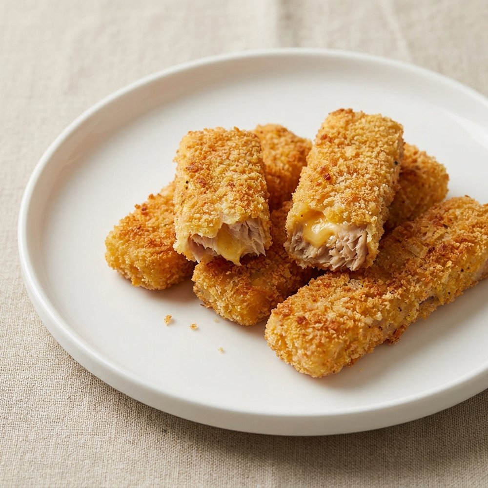 Рыбные палочки из тунца с чеддером